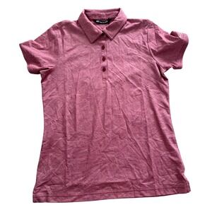 TravisMathew She Classy Polo Shirt Womens Medium Heather Cardinal Red 1WR011 NWT